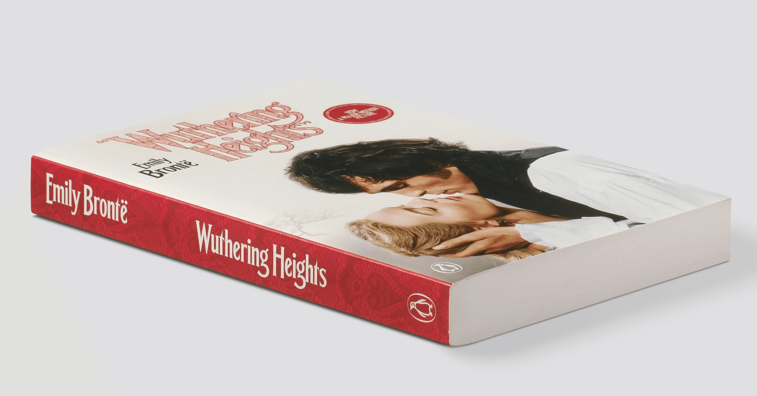 Paperback edition of Wuthering Heights with romantic cover