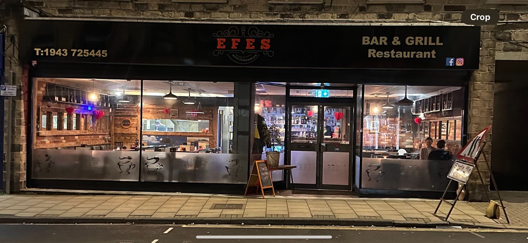 Dining at Efes Bar & Bistro in otley