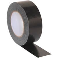 Black Sealey duct tape roll with glossy finish and visible inner cardboard core.