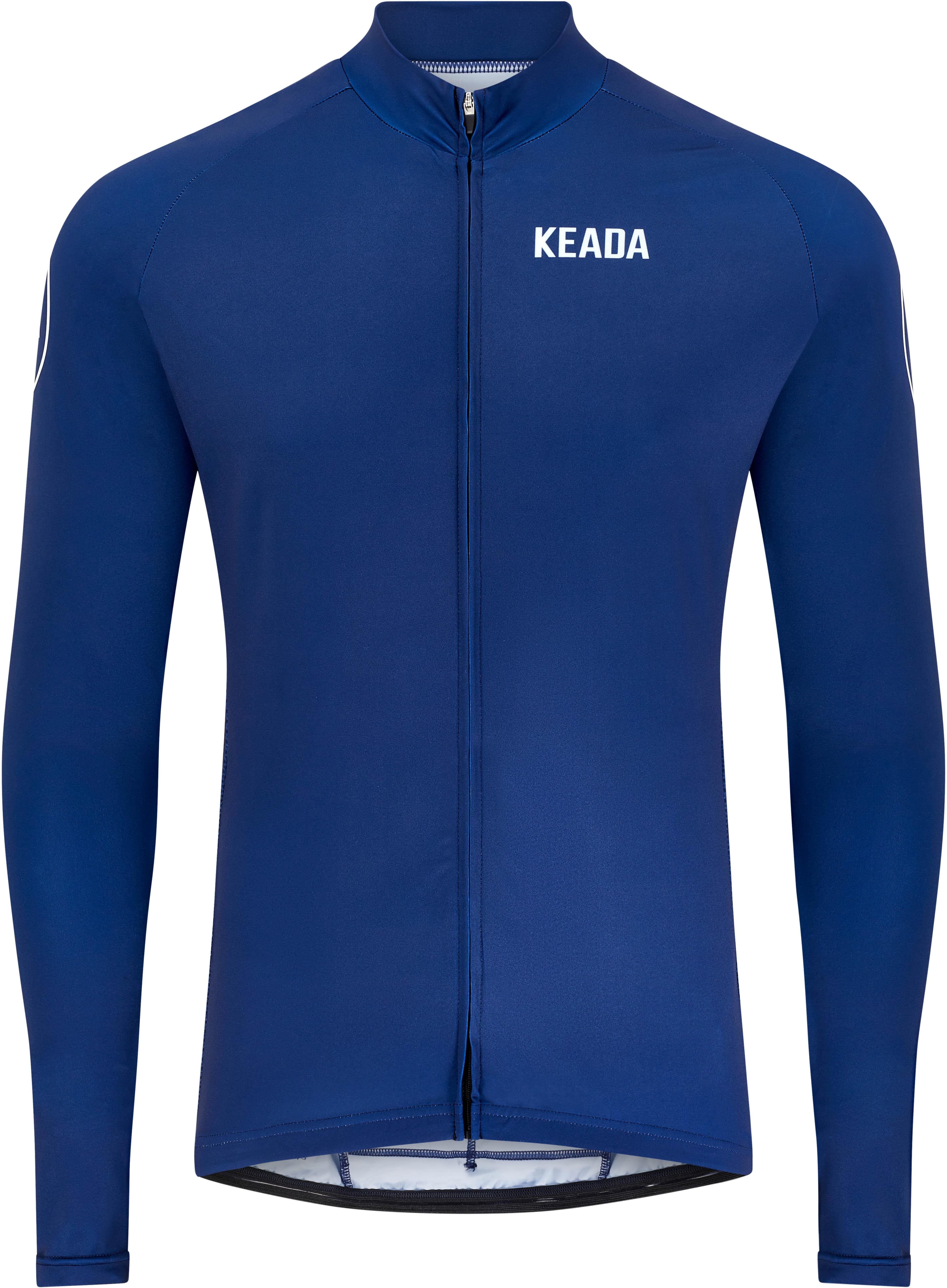 Men's Essential Long Sleeved Cycling Jersey, Navy