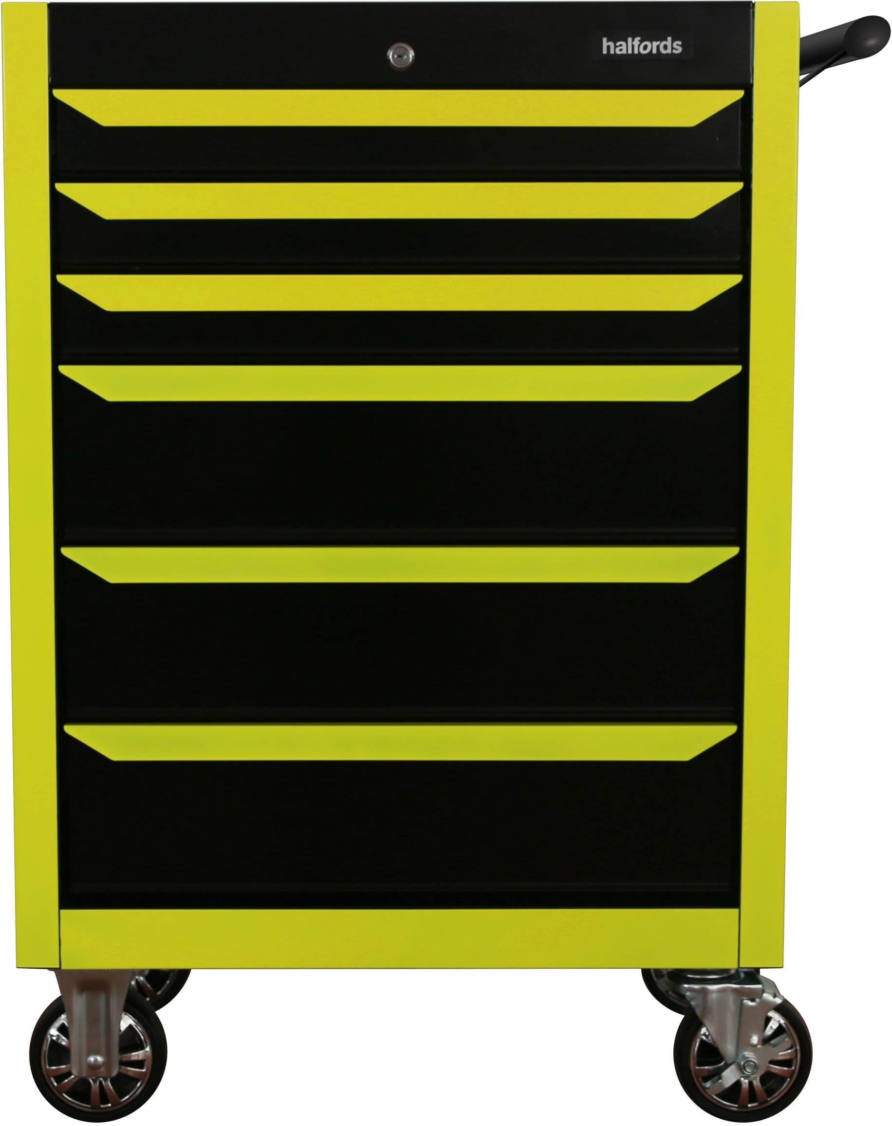 Halfords 27 inch Neon Yellow 6 Drawer Cabinet