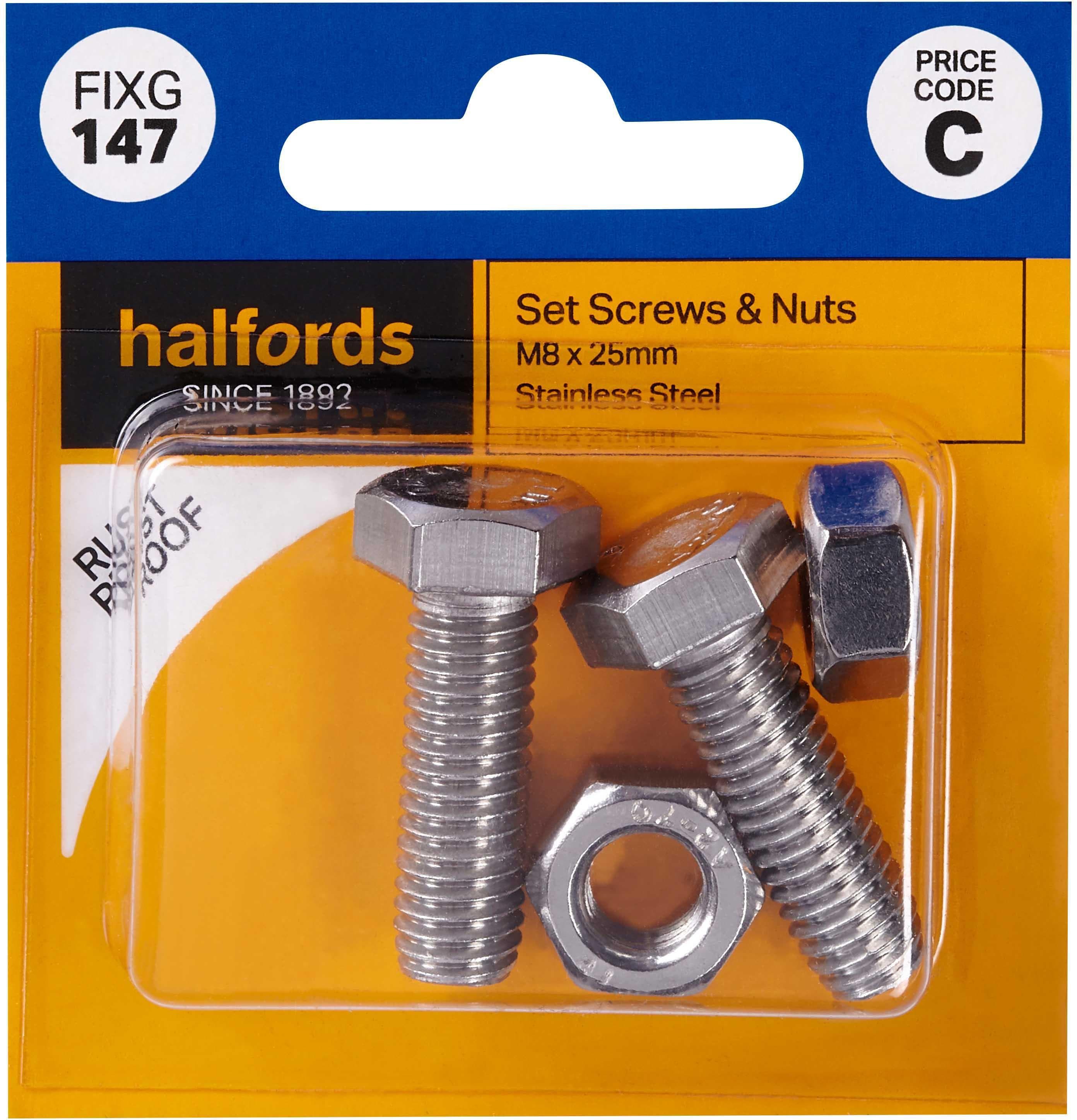 Set Screws and Nuts M8 x