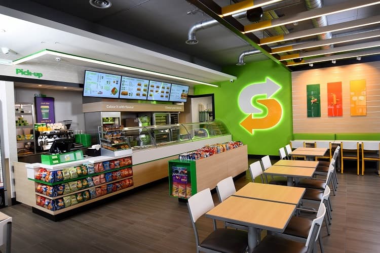 Dining at Subway in beeston