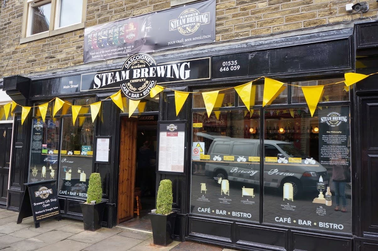 Dining at Haworth Steam Brewing Co in cross roads