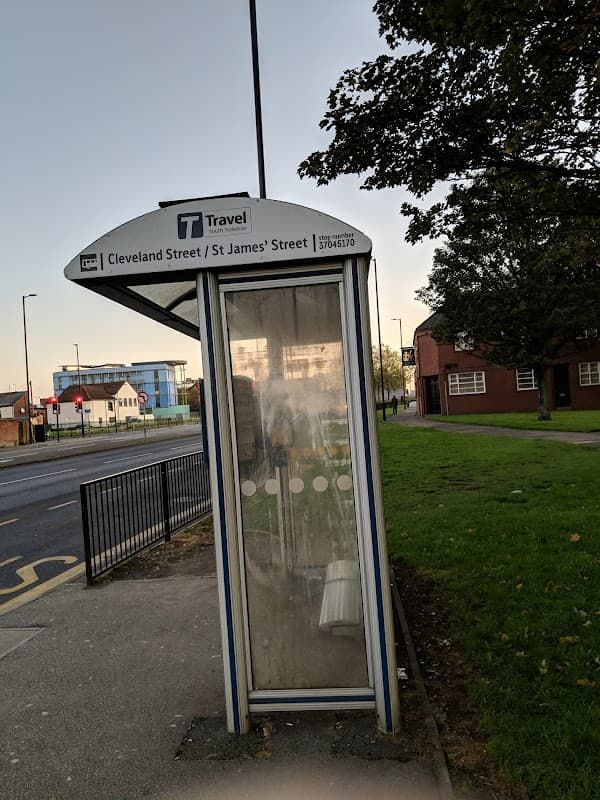 Bus Stop at Cleveland Street/St James Street - Bus Stops in doncaster