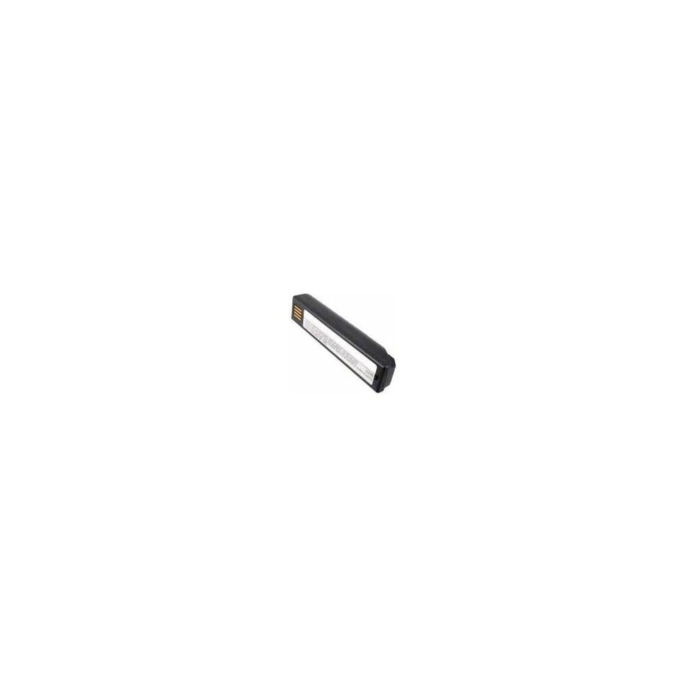 Black rechargeable battery accessory for Honeywell barcode readers, featuring a sleek design and a label indicating model number BAT-SCN01A.