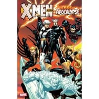 Comic book cover featuring X-Men characters in dynamic poses, vibrant colors, and "X-Men: Age of Apocalypse" title.