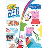 Crayola Peppa Pig Colour Wonder book with markers, featuring Peppa and George illustrations, mess-free coloring.