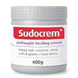 Sudocrem Antiseptic Healing Cream, white tub with red label, 400g, for nappy rash, eczema, acne, minor burns.