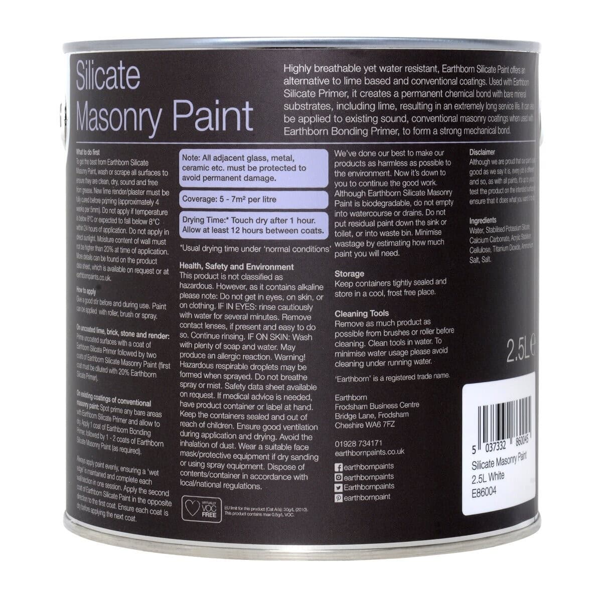 Earthborn Silicate Masonry Paint 2.5L, Durham - image 2