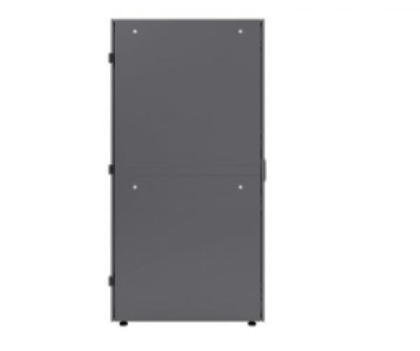 Free-standing Intellinet 19" server cabinet in gray, 42U height, dimensions 600x1200mm, featuring a solid front door and ventilation holes for airflow.
