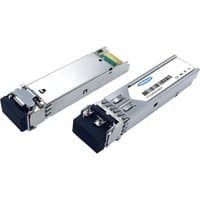 Silver Origin Storage transceiver with black connector and barcode label, Alcatel Lucent compatible.