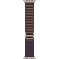 Apple 49mm Indigo Alpine Loop - Small, dark blue woven band with titanium G-hook clasp.