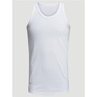 White Jack & Jones XL tank top with round neckline and sleeveless design.