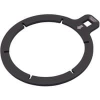 Black Draper DFT Ford Transit fuel filter spanner, circular with notches and a square handle extension.