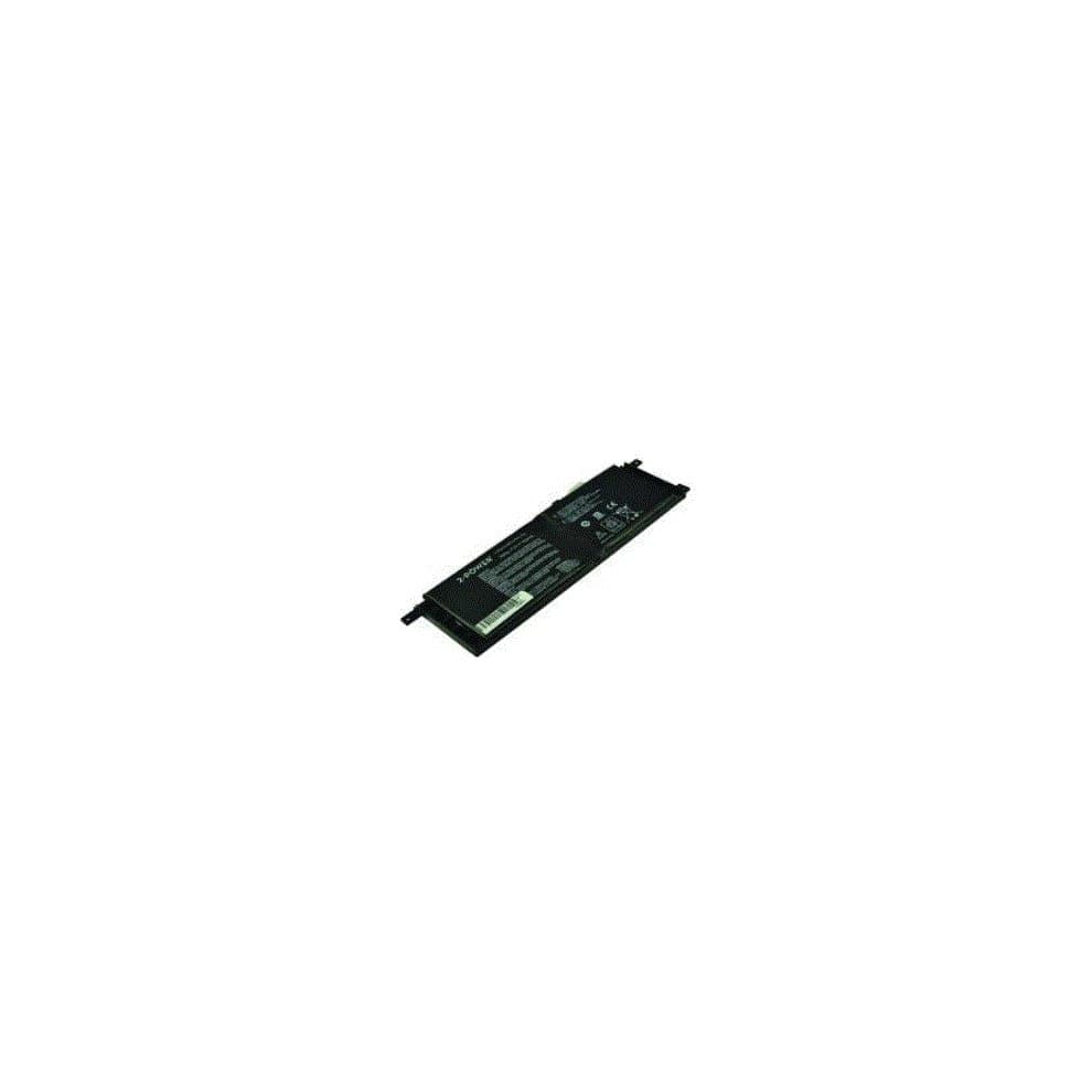 Black 2-Power 7.2V 4000mAh Li-Polymer laptop battery featuring a slim design, with printed specifications and connectors on one side.