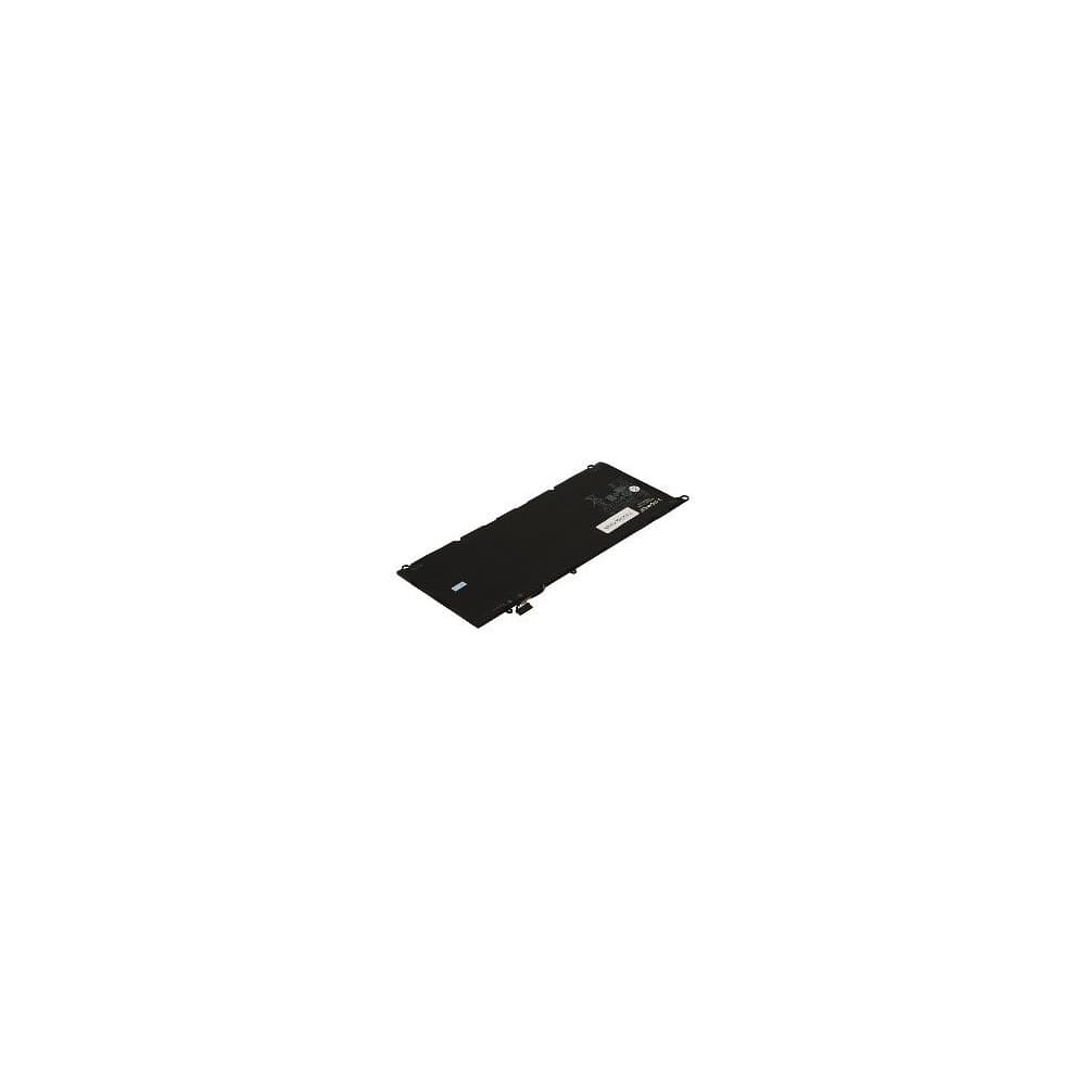 Black 2-Power 7.6V 8085mAh Li-Polymer laptop battery with a slim design, featuring a label with specifications and connectors on one side.