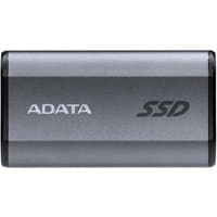 Grey ADATA SE880 1TB USB Type-C 3.2 Gen 2 SSD with sleek design and black accents.