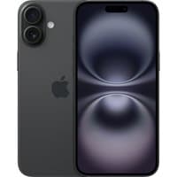 Black Apple iPhone 16 Plus, 512GB, with dual rear cameras and edge-to-edge display.