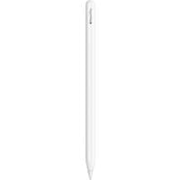 White Apple Pencil Pro with sleek cylindrical design and precision tip.