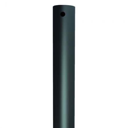 Black 2m extension pole made of metal for B-Tech System2 projector ceiling mount, featuring a smooth finish and a single mounting hole at the top.