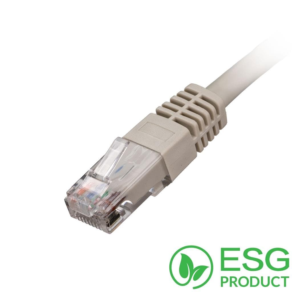 Cablenet 0.3m Cat5e RJ45 Grey U/UTP PVC 24AWG Flush Moulded Booted Pat - image 2