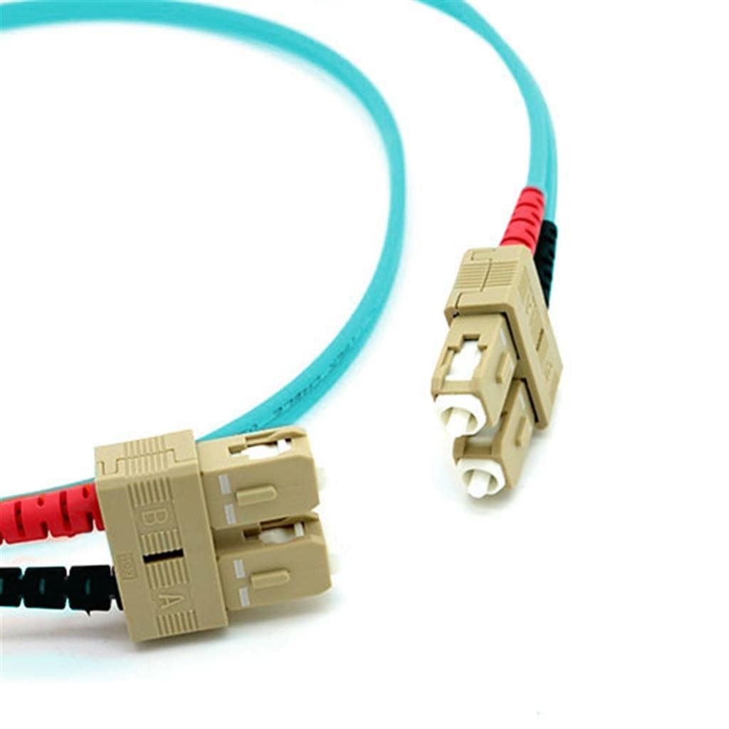 Cablenet 1m OM3 50/125 SC-SC Duplex Aqua LSOH Fibre Patch Lead - image 3