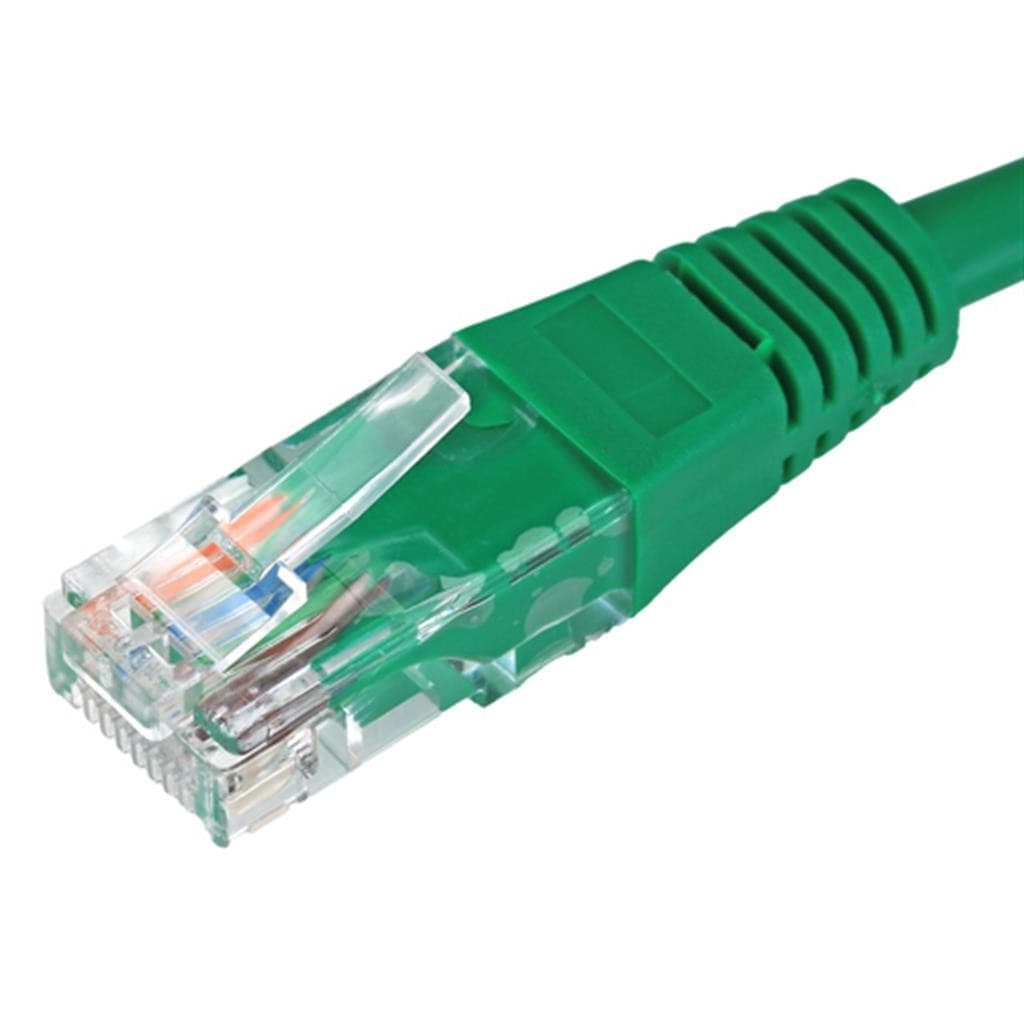 Cablenet 20m Cat5e RJ45 Green U/UTP PVC 24AWG Flush Moulded Booted Pat - image 2