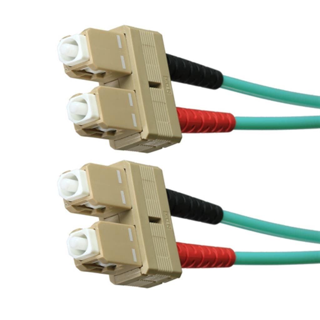 Cablenet 2m OM3 50/125 SC-SC Duplex Aqua LSOH Fibre Patch Lead - image 2