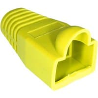 Yellow Cablenet RJ45 Bubble Boot, 6mm, with ribbed texture and rounded protective cover.