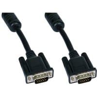 Black 10m SVGA VGA cable with chrome connectors and D-Sub ends by Cables Direct
