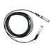 Cisco 10GBASE-CU SFP+ cable in black, 2 meters long, featuring twinaxial design with metal connectors on both ends for high-speed network connections.