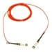 Red 3-meter active optical cable with SFP+ connectors on both ends, featuring a flexible design for high-speed 10 GBASE data transmission.
