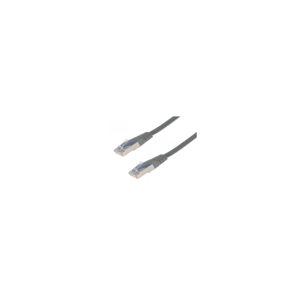 Gray 7m RJ45 CAT6A SSTP stranded flush moulded network cable with durable connectors on both ends, designed for high-speed data transmission.