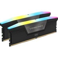 Corsair Vengeance RGB memory module, black with multicolor LED, 32 GB DDR5, 2 x 16 GB, 5600 MHz.