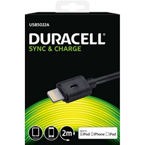 Duracell Sync/Charge Cable 2 Metre Black - image 2