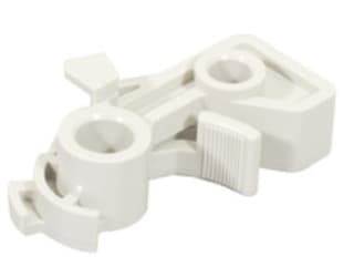 White plastic printer/scanner spare part with a curved design, featuring multiple openings and a textured grip area for easy handling.