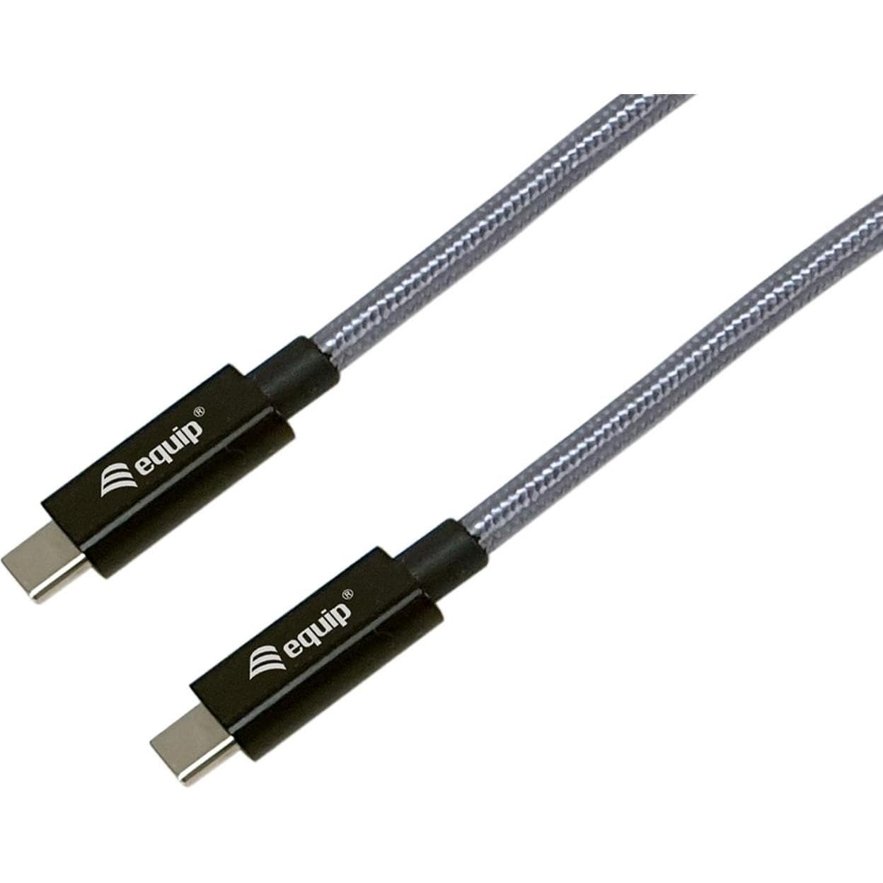 USB 3.2 Gen 2x2 C to C cable, 2.0m length, featuring a sleek black and silver braided design, with PD240W support and 20Gbps data transfer speed.