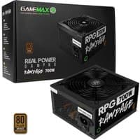 GAMEMAX RPG Rampage 700W PSU with black casing, 140mm ultra silent fan, 80 PLUS Bronze certification.