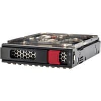 HPE 16TB SAS hard drive, black casing, red latch, honeycomb vent, rectangular shape, 7.2K RPM, LFF LP design.