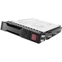 HPE 1TB 3.5" SATA III internal hard drive, black casing, silver top, red latch, 7200 RPM.