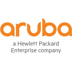 HPE Aruba Networking logo featuring the word "aruba" in bold orange letters, with "a Hewlett Packard Enterprise company" in gray below, on a white background.