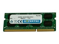 Hypertec 1GB PC3-8500 memory module featuring a green circuit board with two black chips and a white label, designed for DDR3 1066 MHz compatibility.