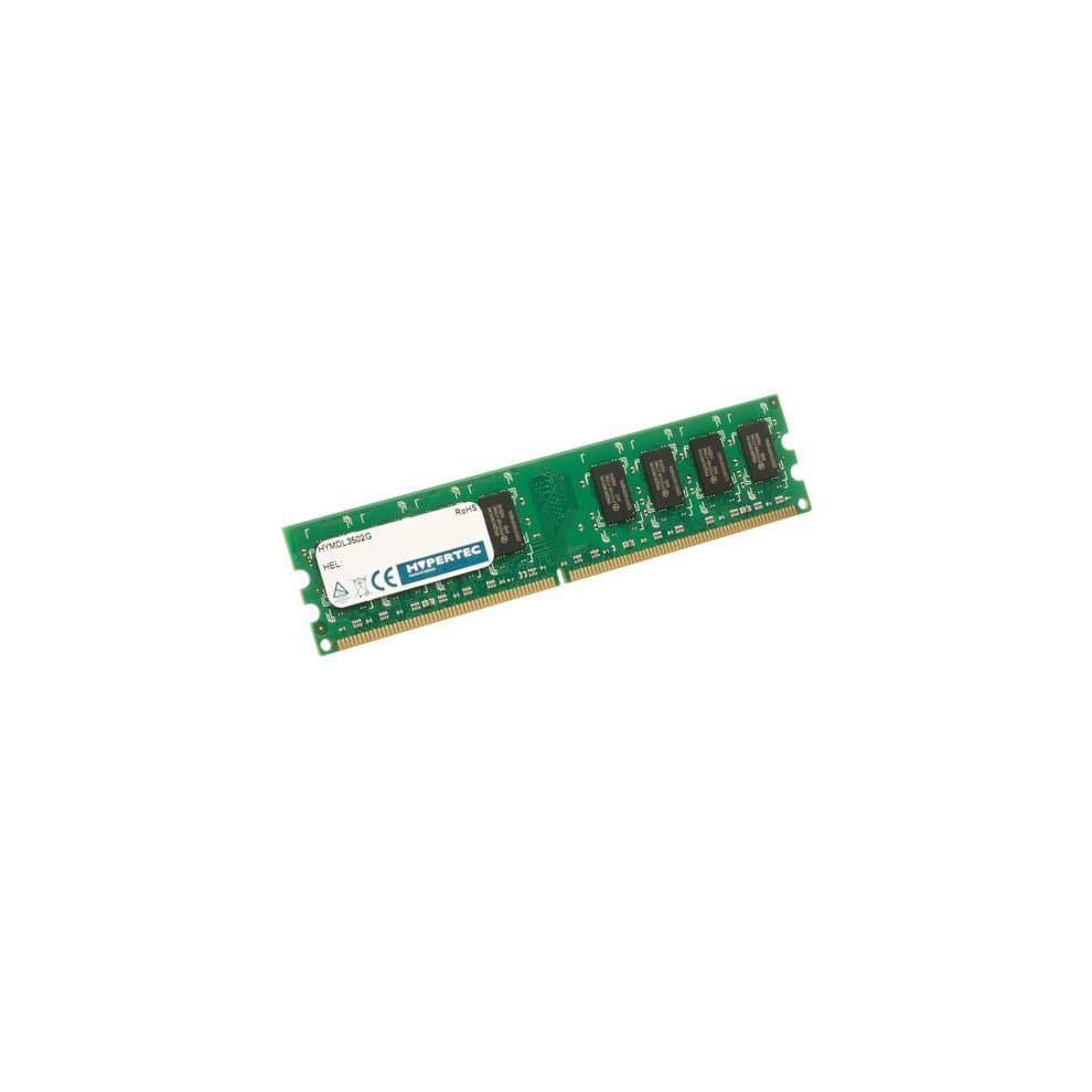 Green printed circuit board with a single 4GB DDR3 memory module, featuring ECC technology, labeled with the Hypertec logo and specifications, including 1333 MHz speed.