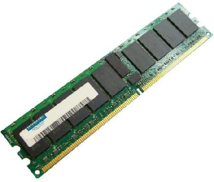 Hypertec 512MB PC2-5300 DDR2 memory module featuring a green circuit board with eight black memory chips and a gold connector edge.