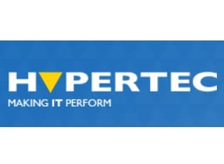 Blue background featuring the Hypertec logo, with the text "MAKING IT PERFORM" and a yellow triangle, indicating the brand's focus on performance and technology.