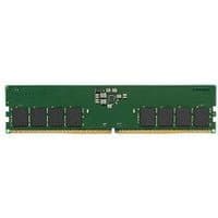 Kingston DDR5 16GB RAM module, green circuit board with black memory chips and gold connector edge.