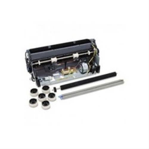 Lexmark 40X8436 maintenance kit with a black and silver color scheme, featuring rollers, a fuser, and components designed for MS 610 printers, rated for 200,000 pages.