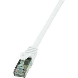 White 10m Cat.6 F/UTP networking cable with clear plastic connectors, designed for high-speed data transmission and minimal interference.