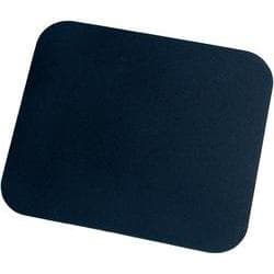 Black LogiLink ID0096 mouse pad with a smooth surface and rounded corners, designed for optimal mouse movement and comfort during use.